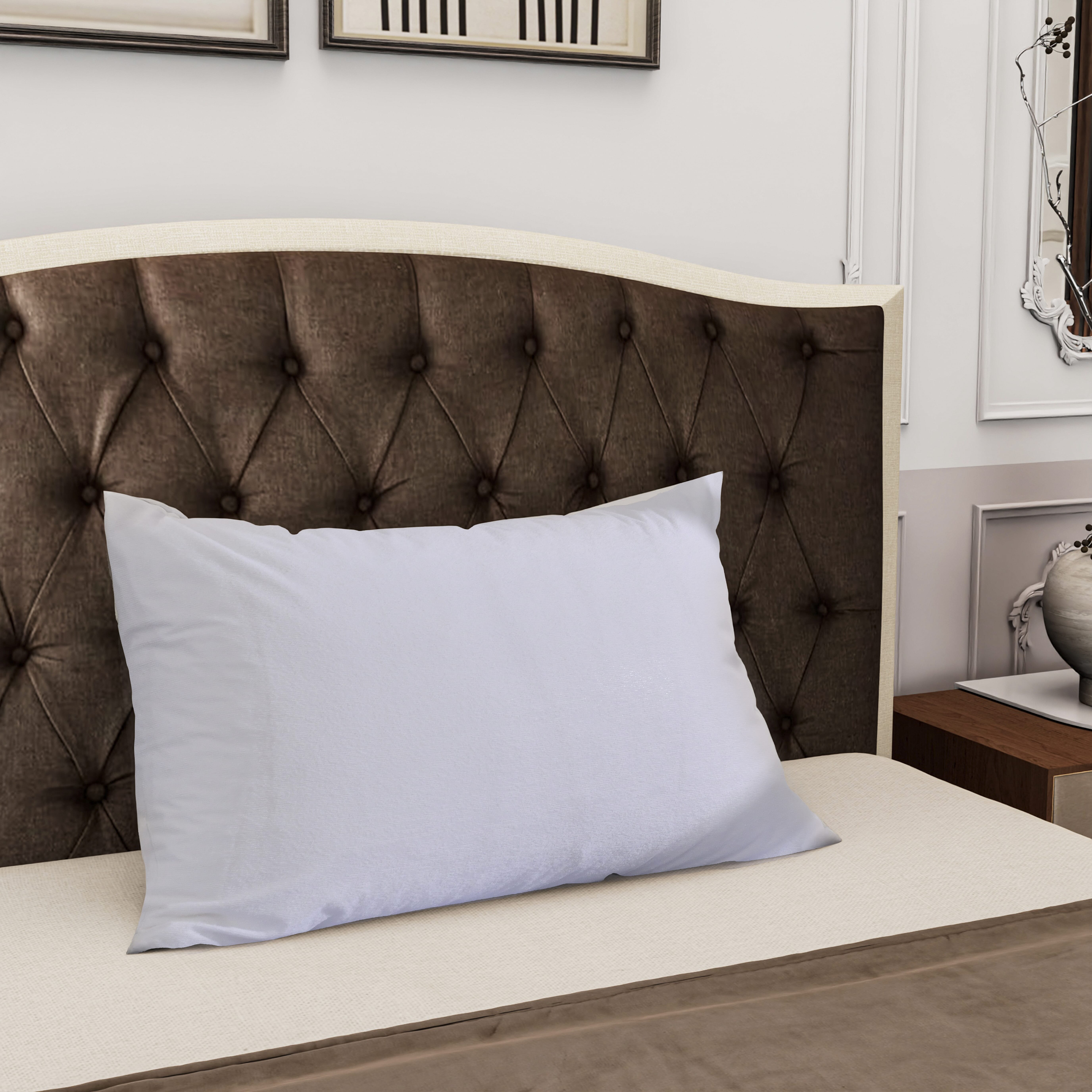 Cotton Terry Waterproof Mattress Protector (Single Size, 190x90-30 cm) - White Cotton Terry Waterproof Mattress Protector (Single Size, 190x90-30 cm) - White