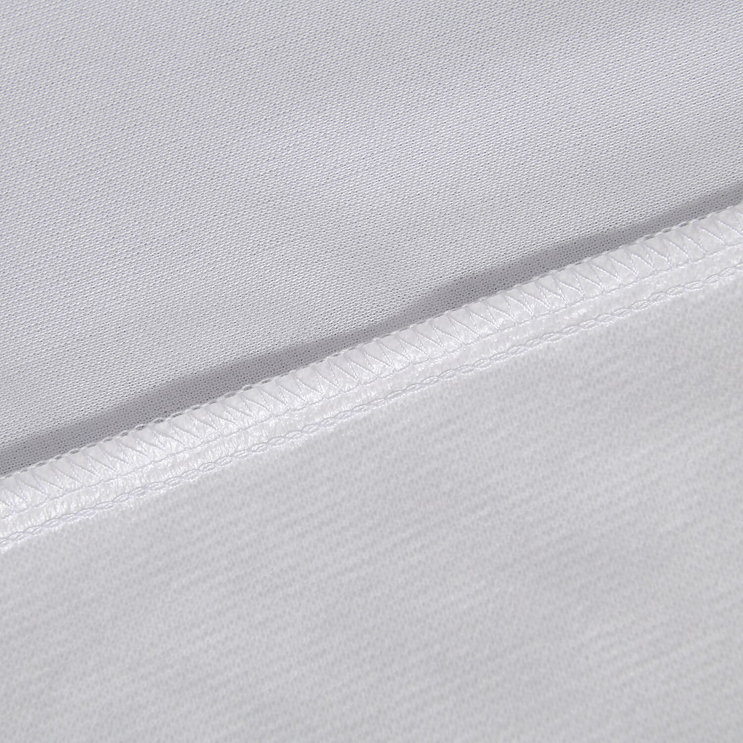 Cotton Patterned Mattress Protector  (Size 190x90 cm) - White & White