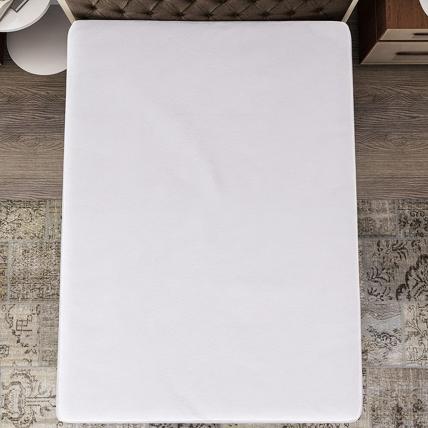 Cotton Terry Waterproof Mattress Protector; Prolongs mattress life by protecting it from accidental spills, bodily fluids, perspiration, or anything wet - Double