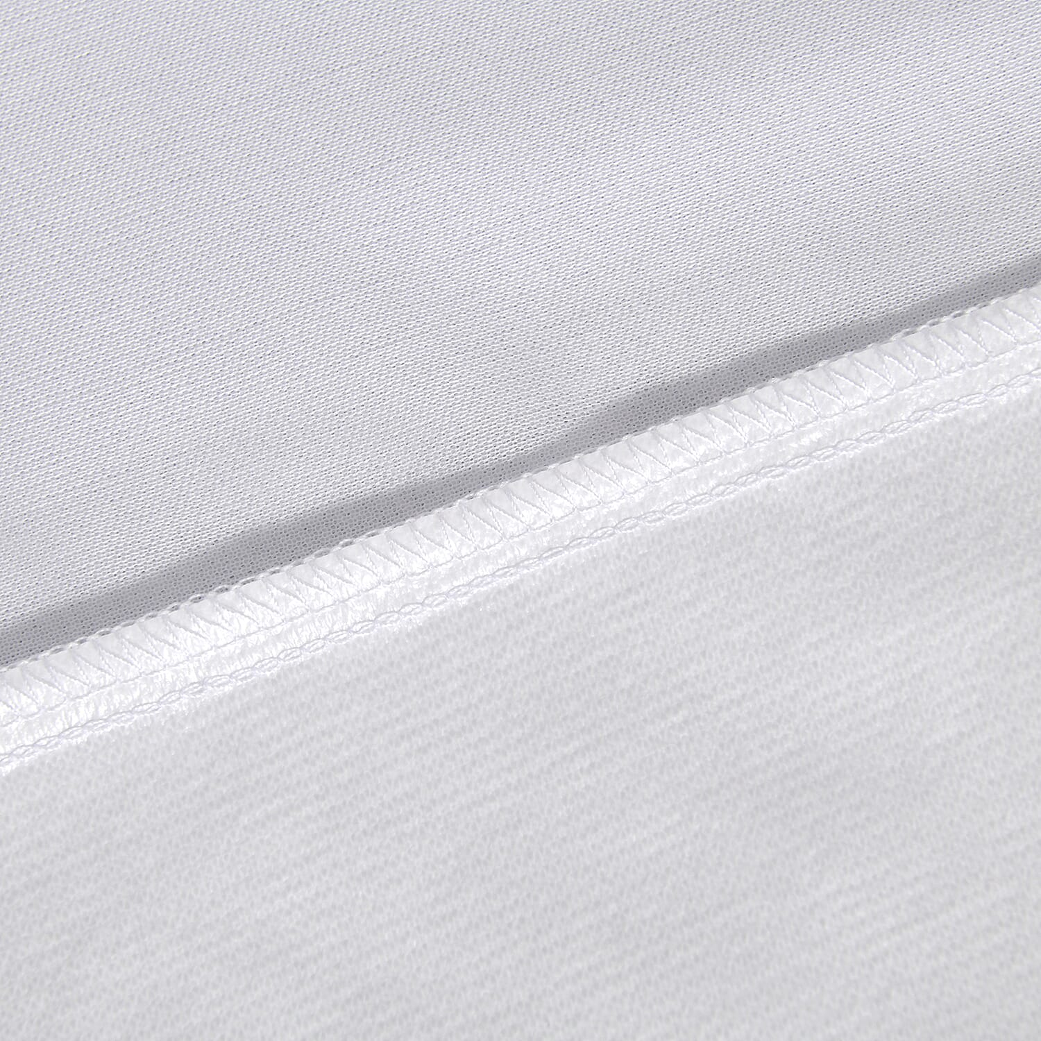 Cotton Terry Waterproof Patterned Pillow Case  - White