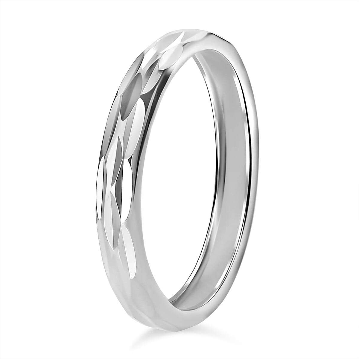 One Time Deal- Diamond Cut Sterling Silver Band Ring