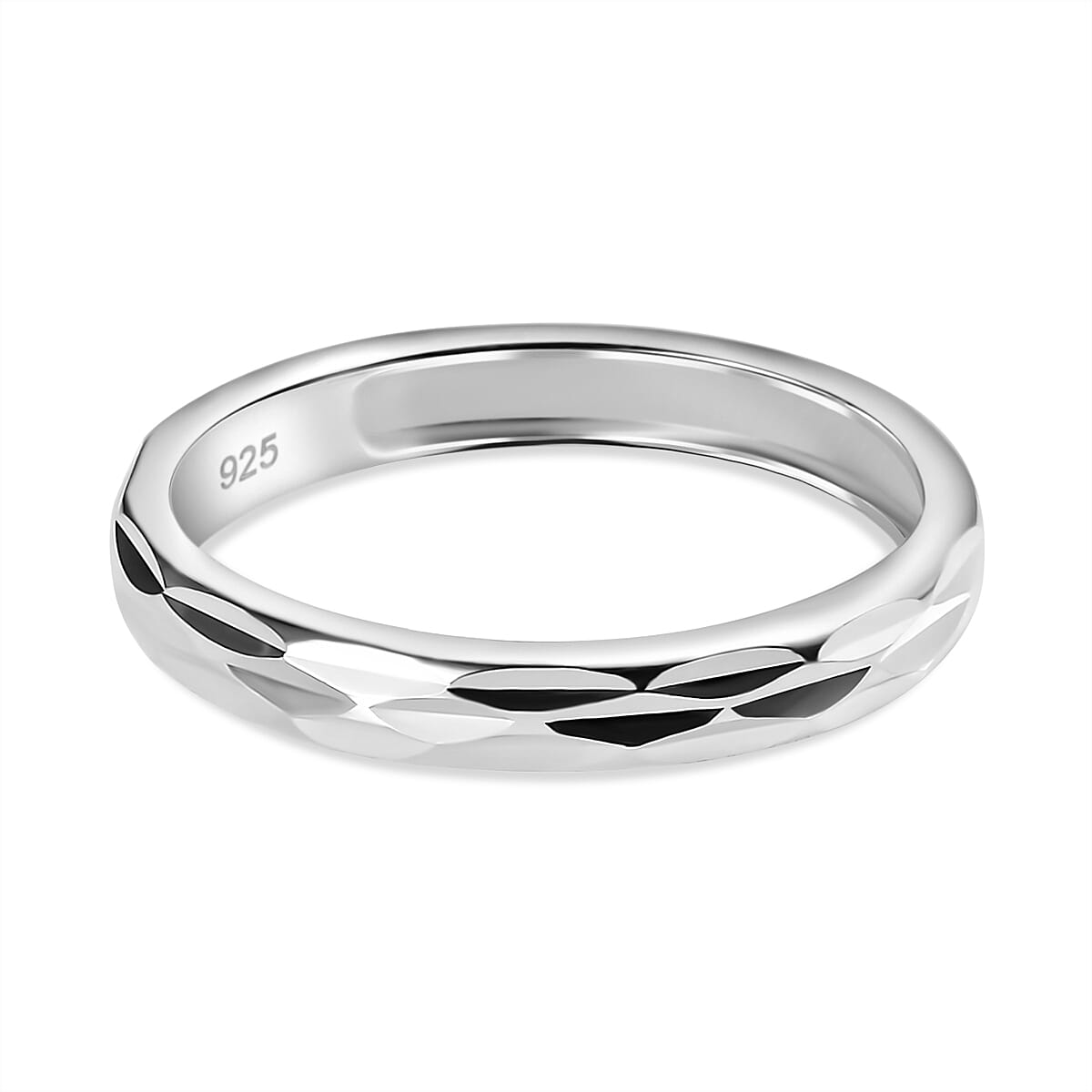 One Time Deal- Diamond Cut Sterling Silver Band Ring