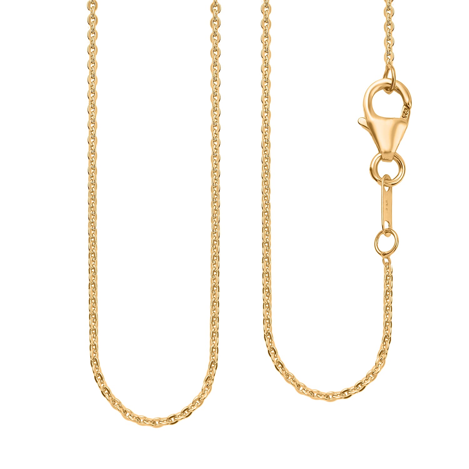 Sterling Silver Chain with Lobster Clasp (Size - 18)