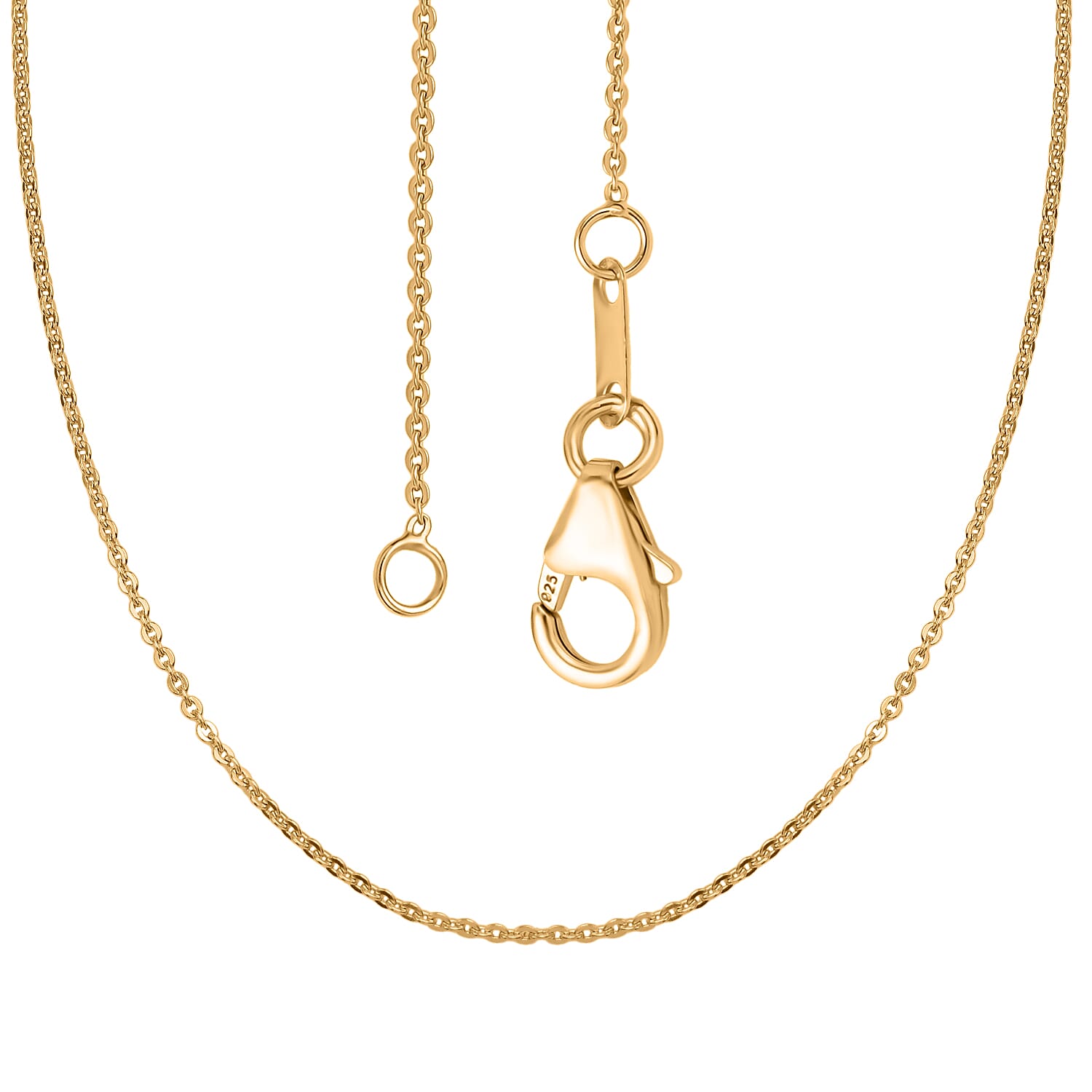 Sterling Silver Chain with Lobster Clasp (Size - 18)