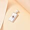 Fire Opal Ingot Bar Pendant in Sterling Silver