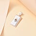 Fire Opal Ingot Bar Pendant in Sterling Silver