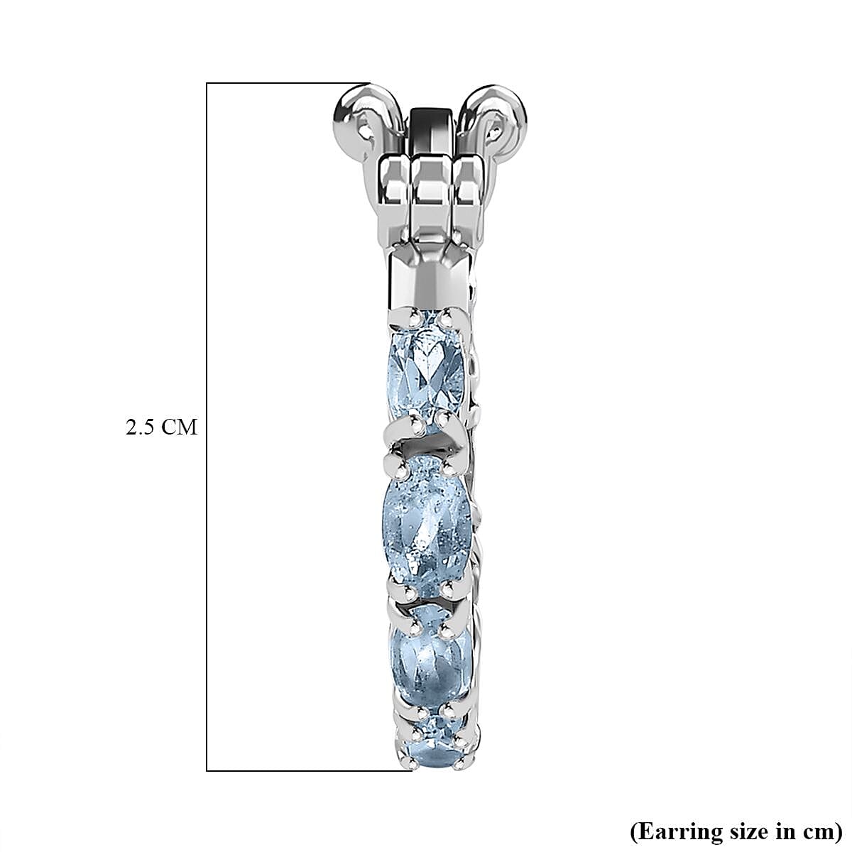 MEGA OFFER - Sky Blue Topaz Inside Out Hoop Earrings 3.32 ct