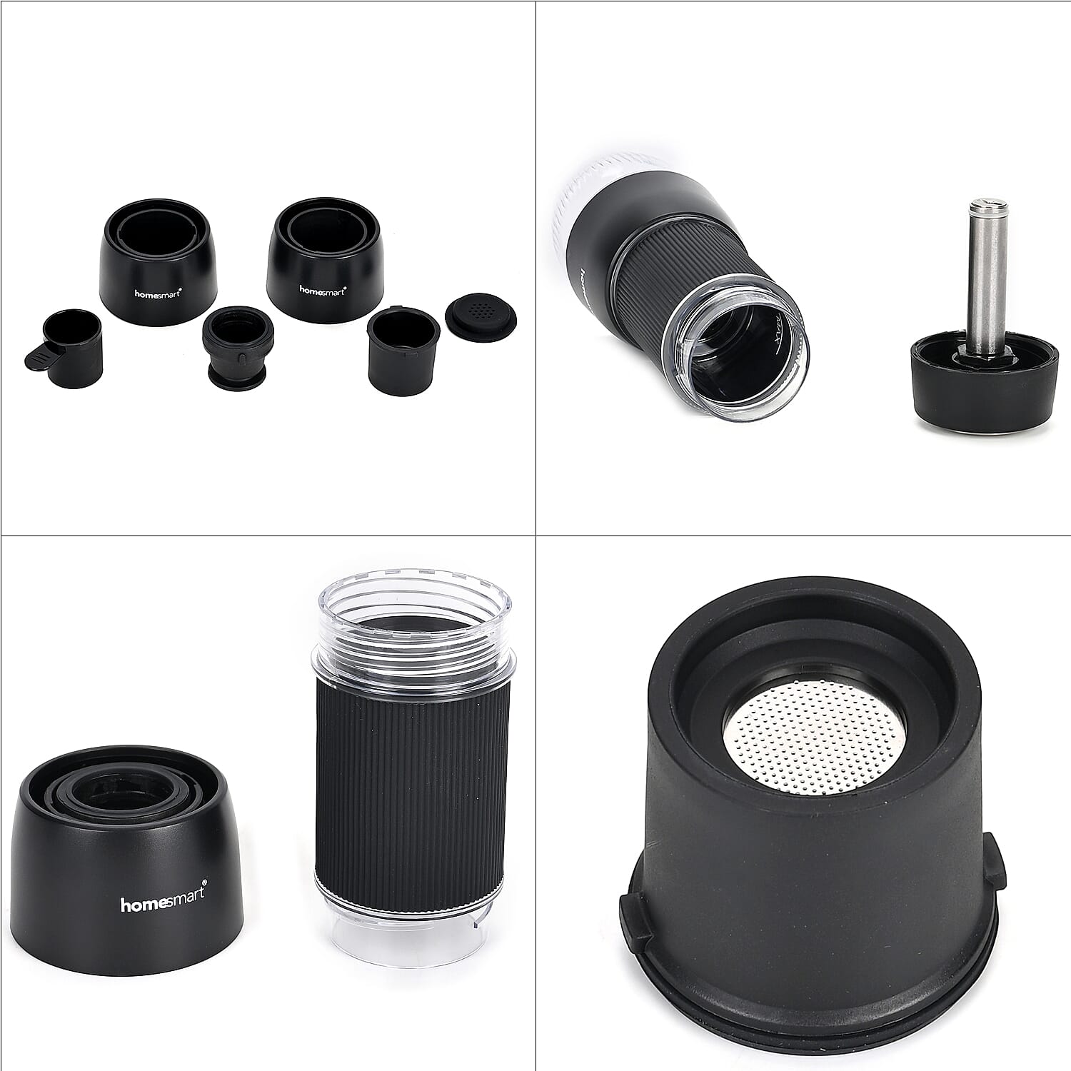 Homesmart Manual Portable Espresso Coffee Maker (Cap. 120ml) - Black