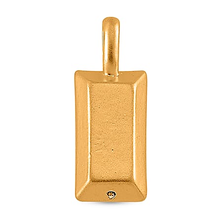 First Time Ever - 24K Yellow Gold Ingot Bar Pendant (99.9 % Purity)