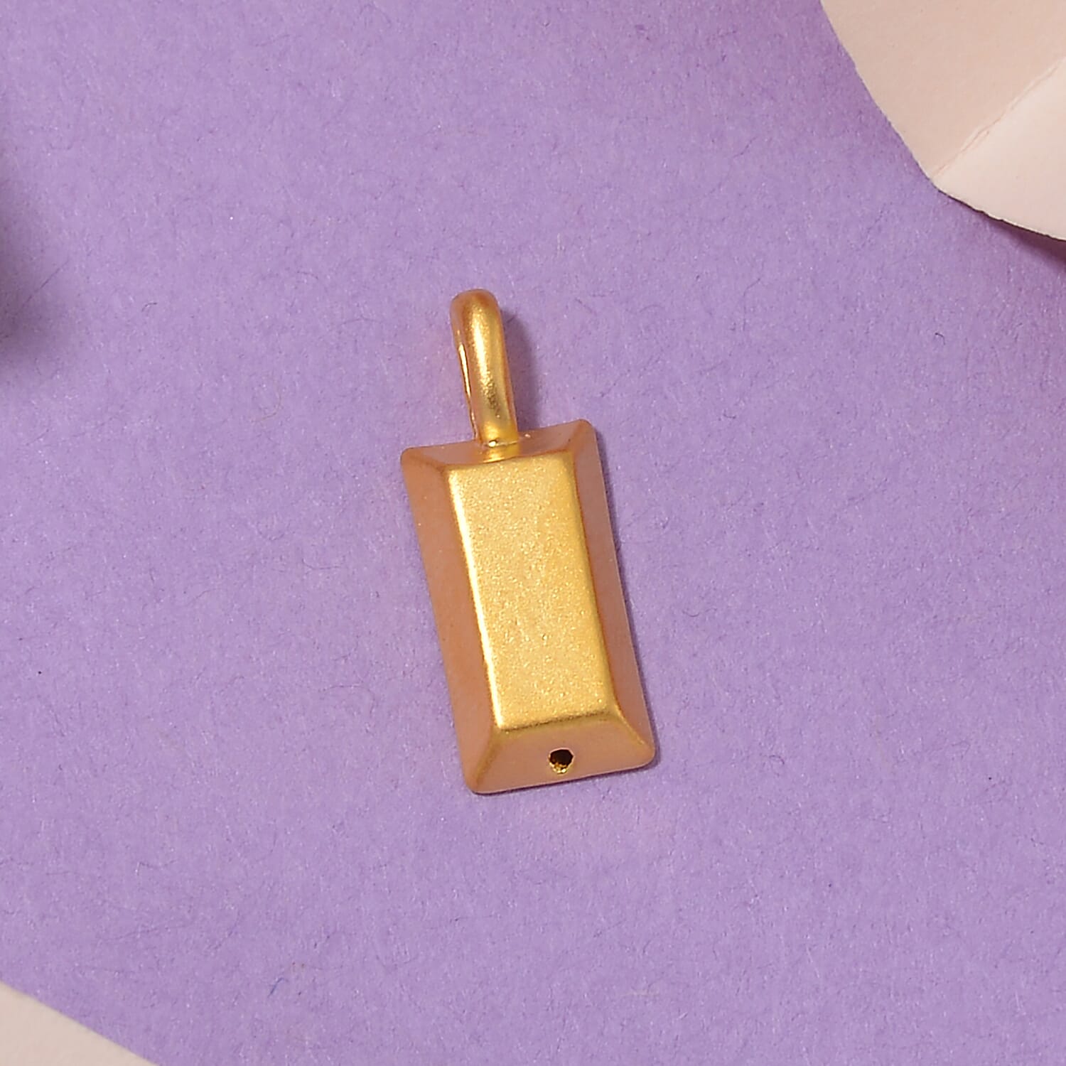 24K Yellow Gold Bar Pendant (99.9 % Purity)