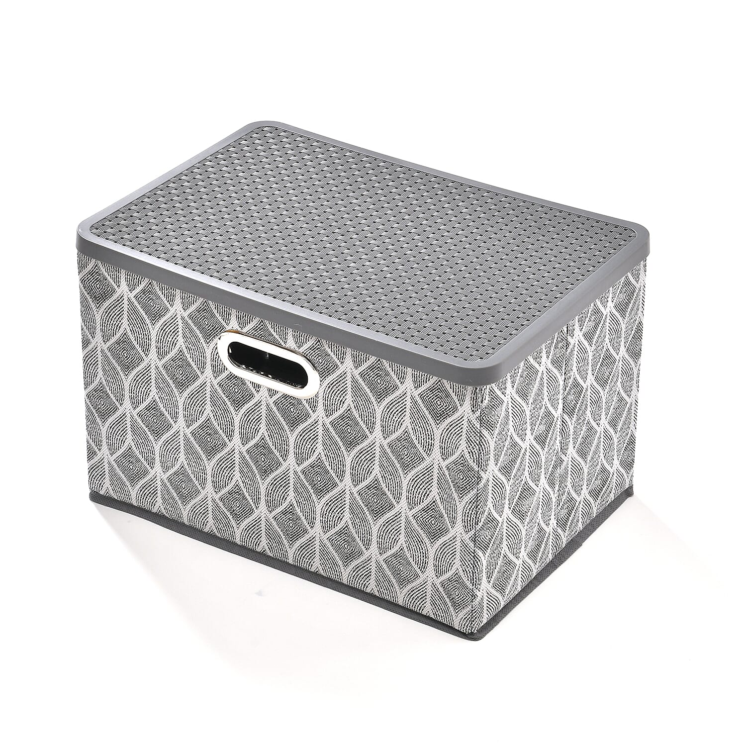 Set of 3 Foldable Storage Boxes (Size 26x17x17 cm) - Grey