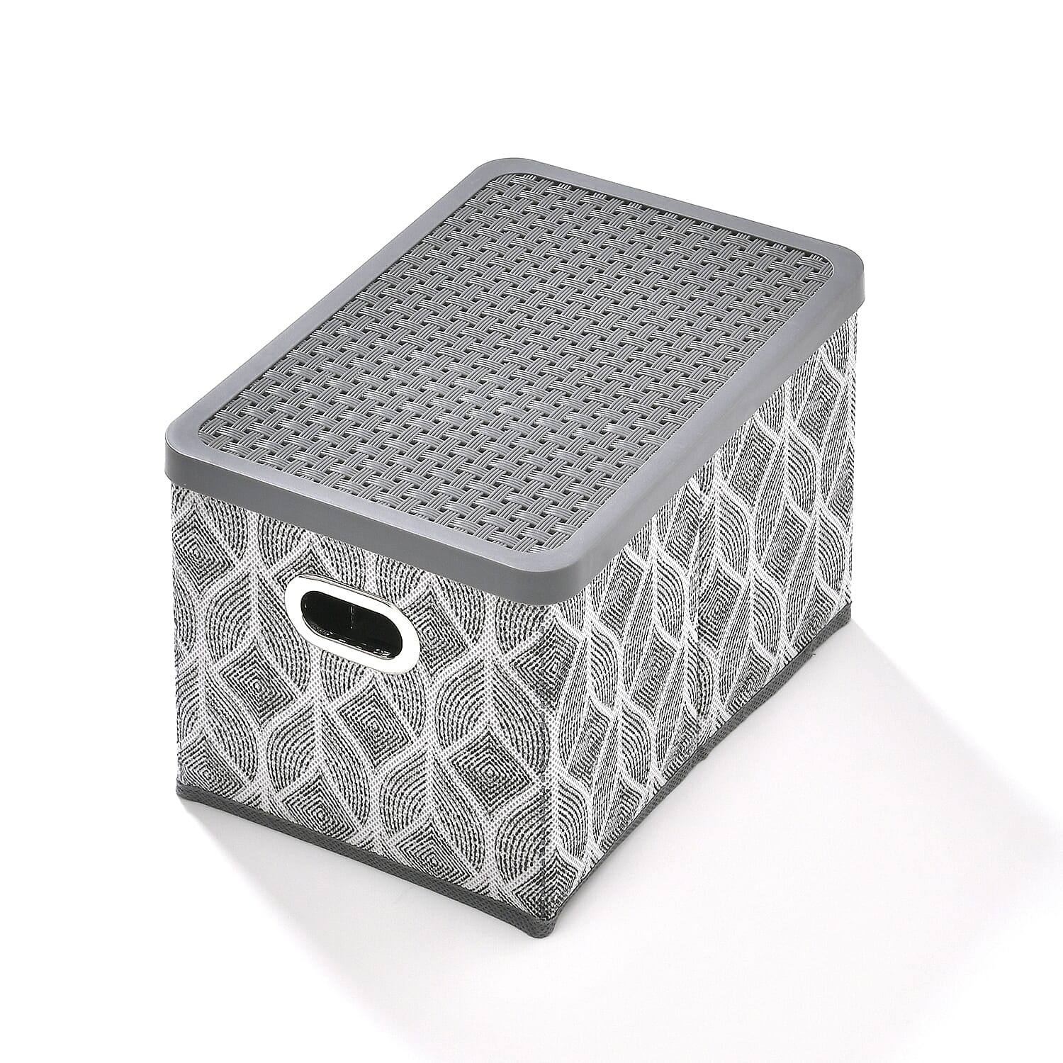 Set of 3 Foldable Storage Boxes (Size 26x17x17 cm) - Grey