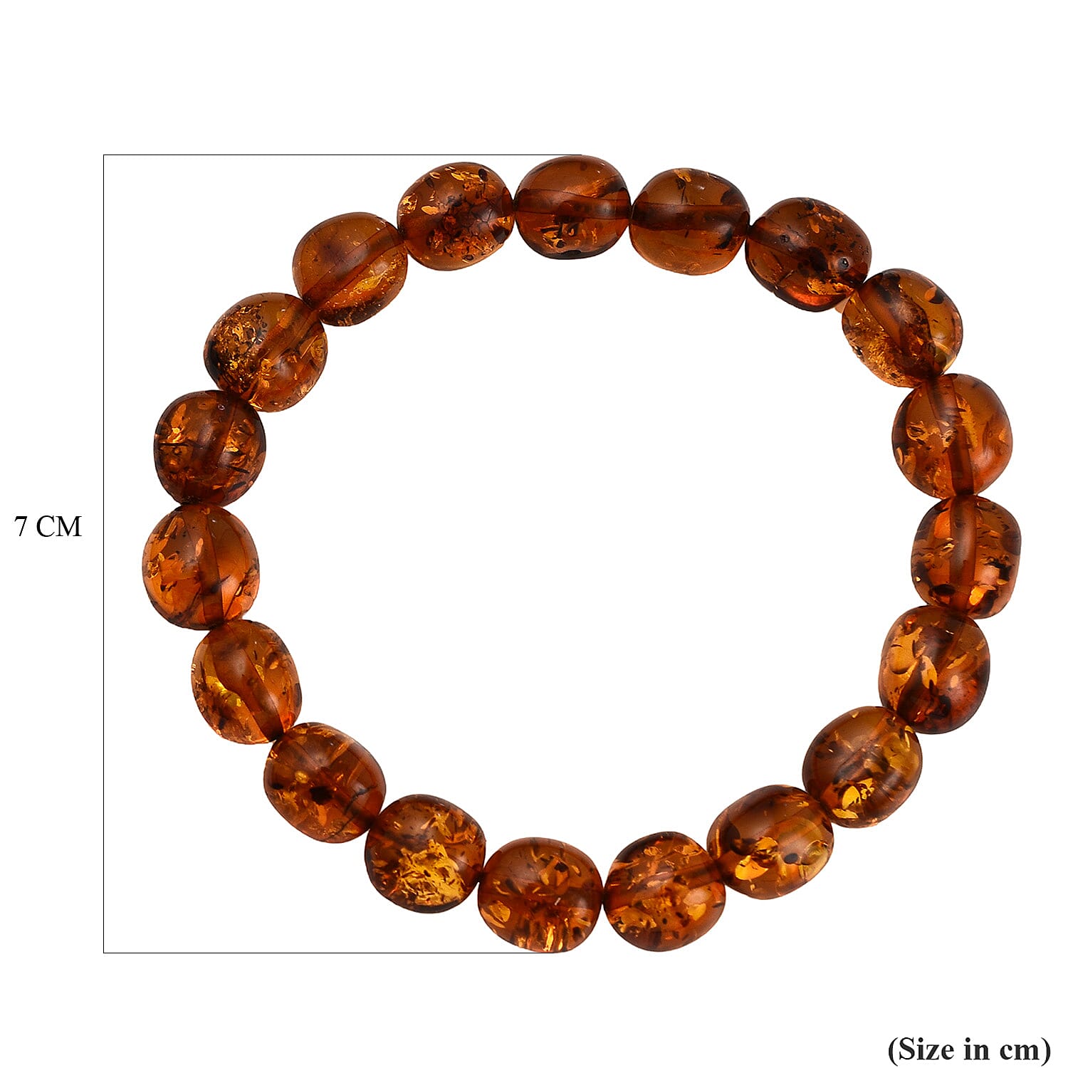 Natural Baltic Amber Bracelet (Size 7 - 10)