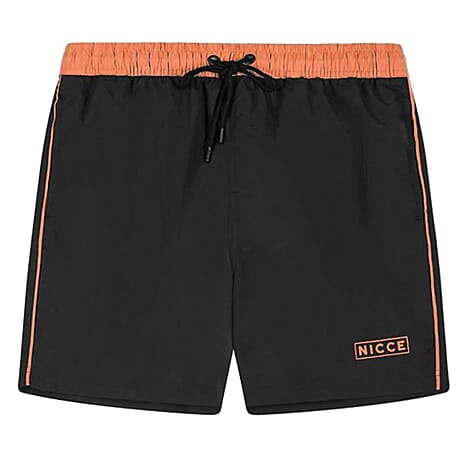 NICCE Woven Mens Swim Shorts (Size XXL) - Black