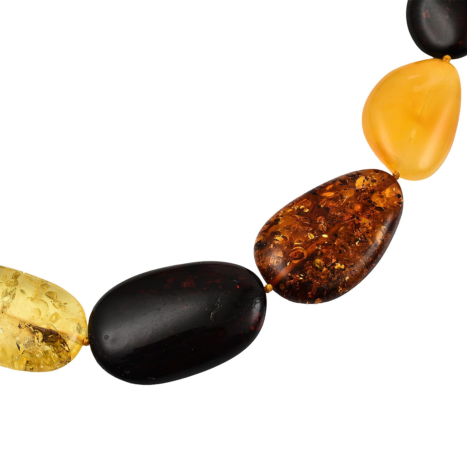 Natural Multi - Colour Baltic Amber Necklace (Size 18)