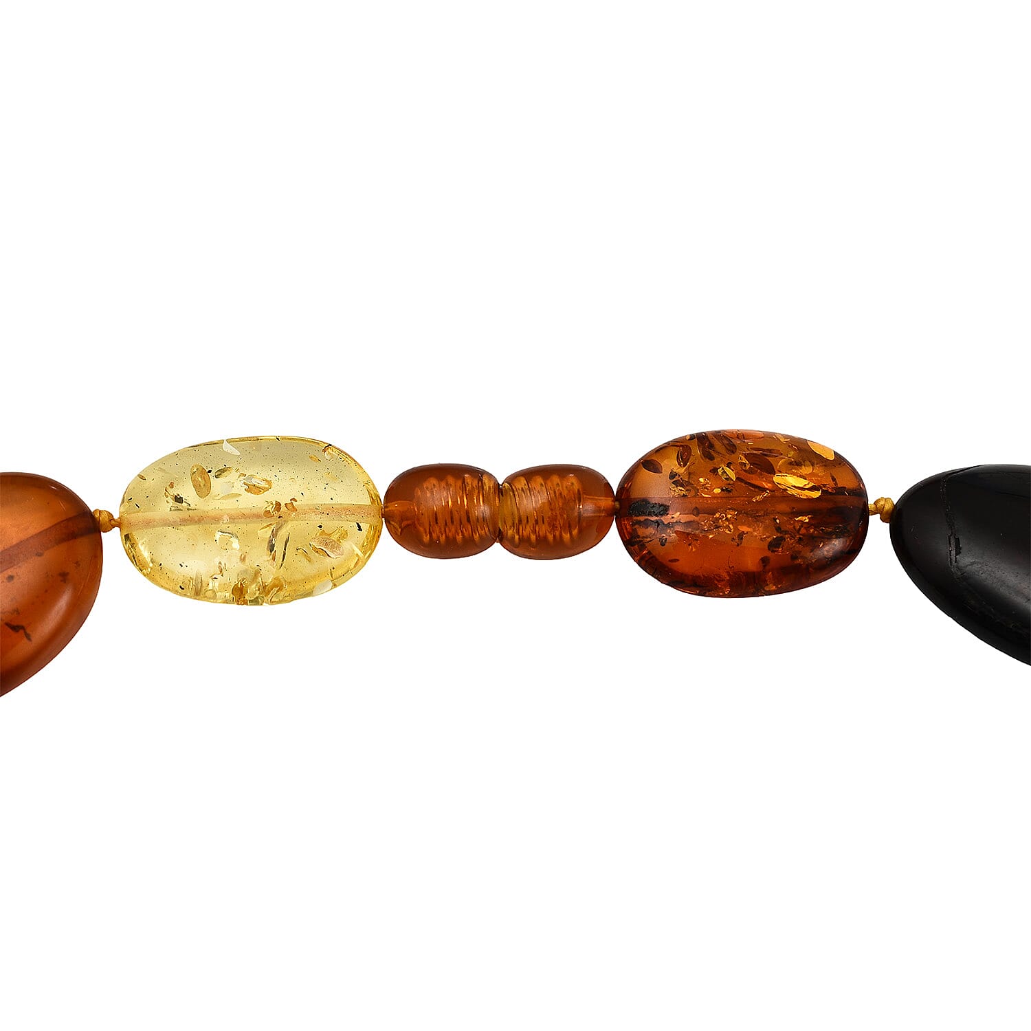 Natural Multi - Colour Baltic Amber Necklace (Size 18)