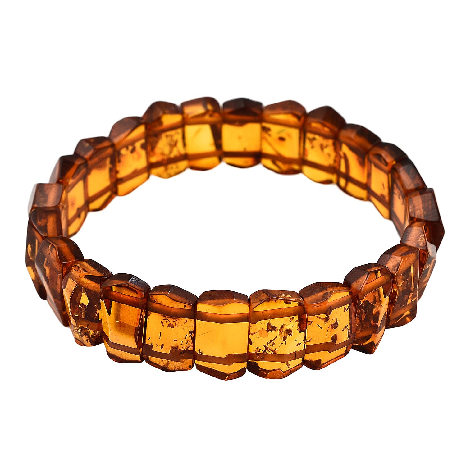 Natural Baltic Amber Bracelet (Size 7 - 10) Natural Baltic Amber Bracelet (Size 7 - 10)