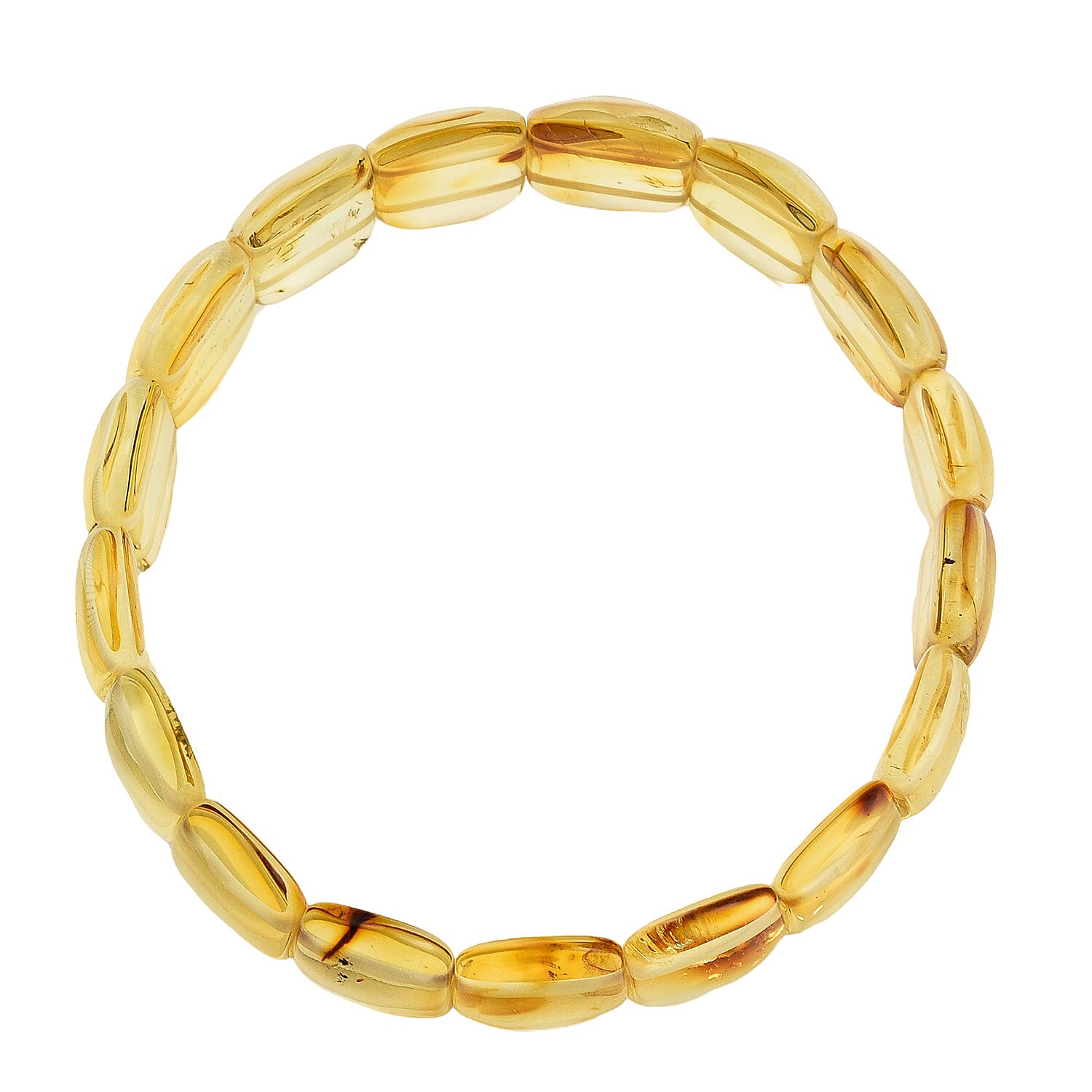 Tucson Find - Natural Yellow Baltic Amber Stretchable Bracelet (Size 7.5)