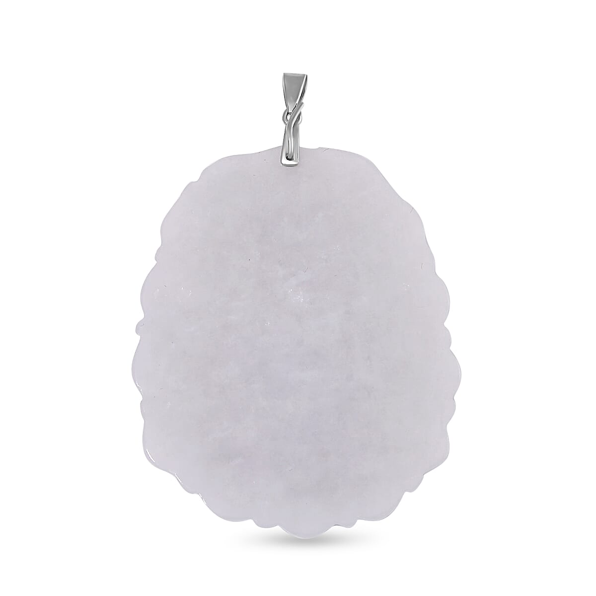 White Jade  Pendant in rhodium Sterling Silver 95.00 ct  95.000  Ct.