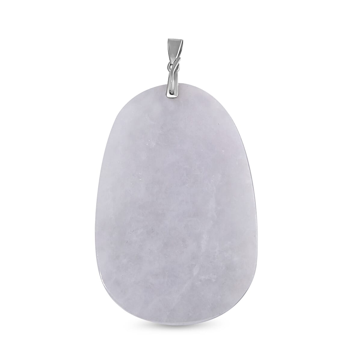 White Jade  Pendant in rhodium Sterling Silver 70.00 ct  70.000  Ct.