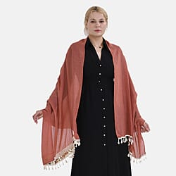 Closeout Deal - Scarf with Lace and Tassels