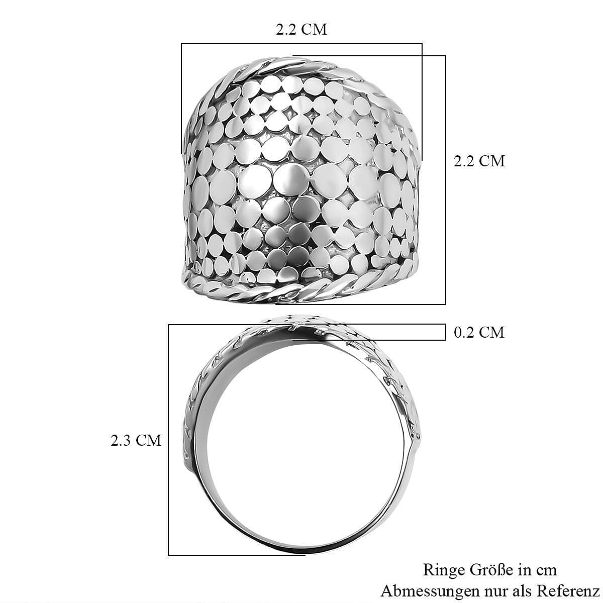 Royal Bali Collection - Handmade Sterling Silver Pebble Ring, Silver Wt. 6.30 Gms.