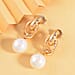 White Shell Pearl Drop Earrings