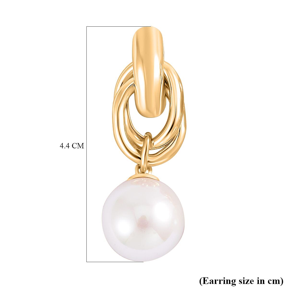 White Shell Pearl Drop Earrings