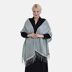 Closeout Deal - Scarf with sequins and tassels - Salmon