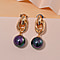 Golden Shell Pearl Drop Earrings