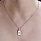Fire Opal Ingot Bar Pendant in Sterling Silver