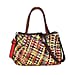 Colour Chaos Couture Genuine Leather Woven Tote Bag &ndash; Multicolour