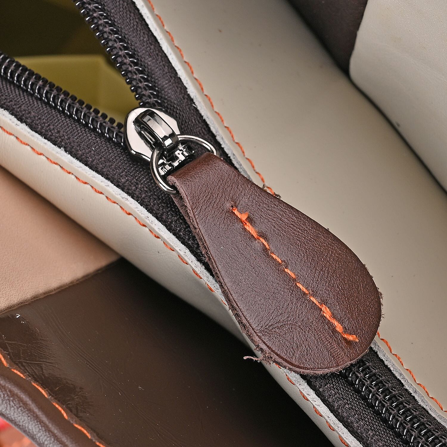 Colour Chaos Couture - Genuine Leather Woven Tote Bag (Size 39x14x27 cm) - Multi Color & Multicolor