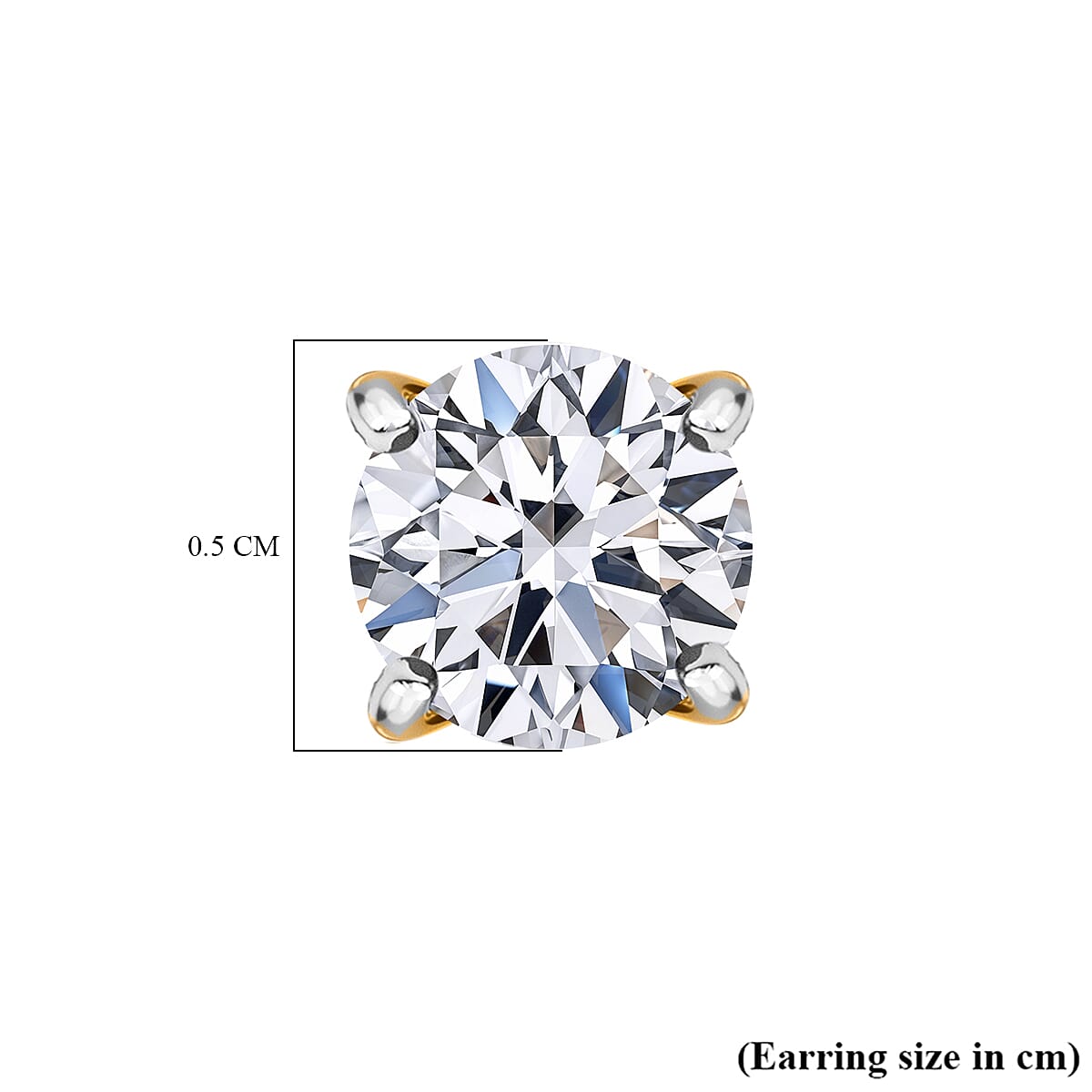 Luxuriant 14K Yellow Gold Lab Grown Diamond (VS-GH) Stud Earring with Push Back 1.00 Ct.