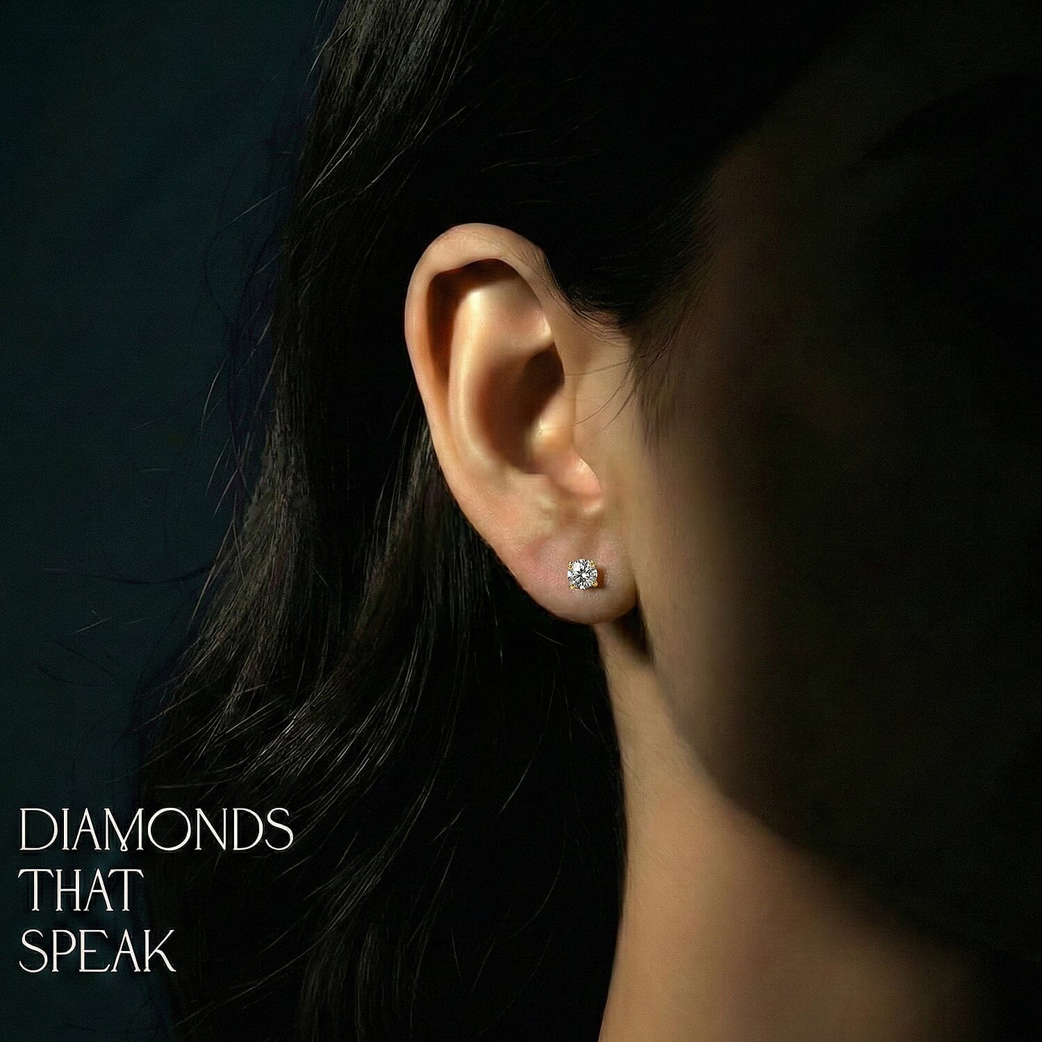 Luxuriant 14K Yellow Gold Lab Grown Diamond (VS-GH) Stud Earring with Push Back 1.00 Ct.