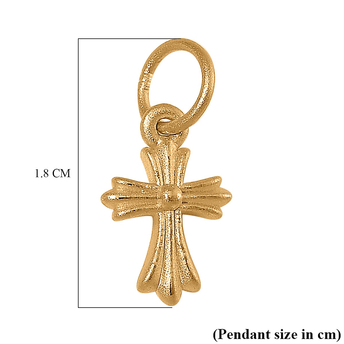 One Time Closeout - 24K Yellow Gold (99.9% purity) Cross Pendant