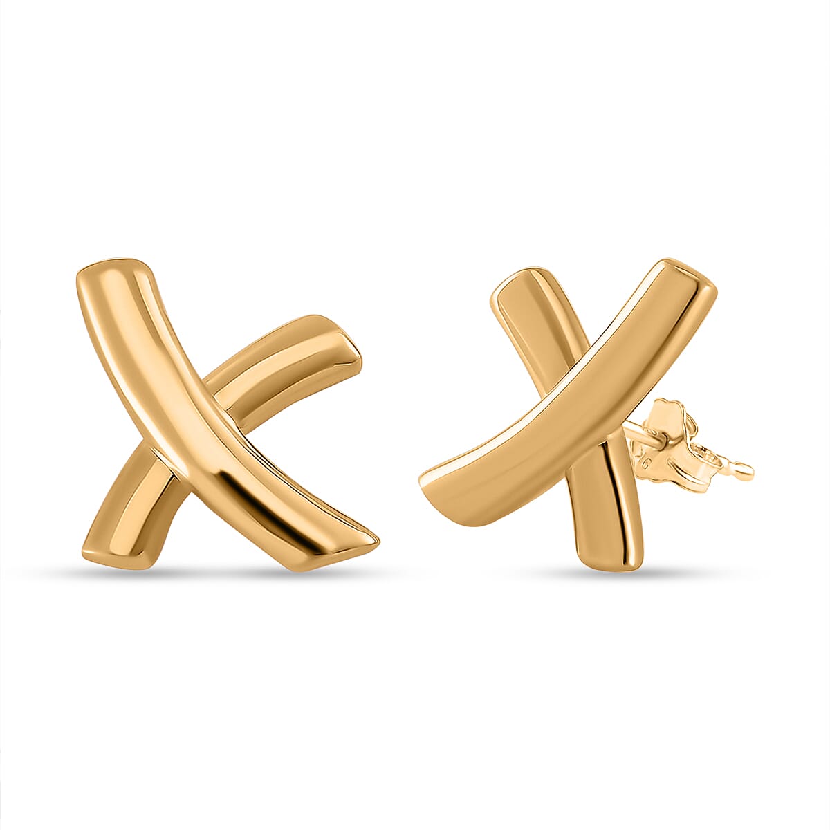 Designer inspired  - 9K Yellow Gold Kiss Earrings