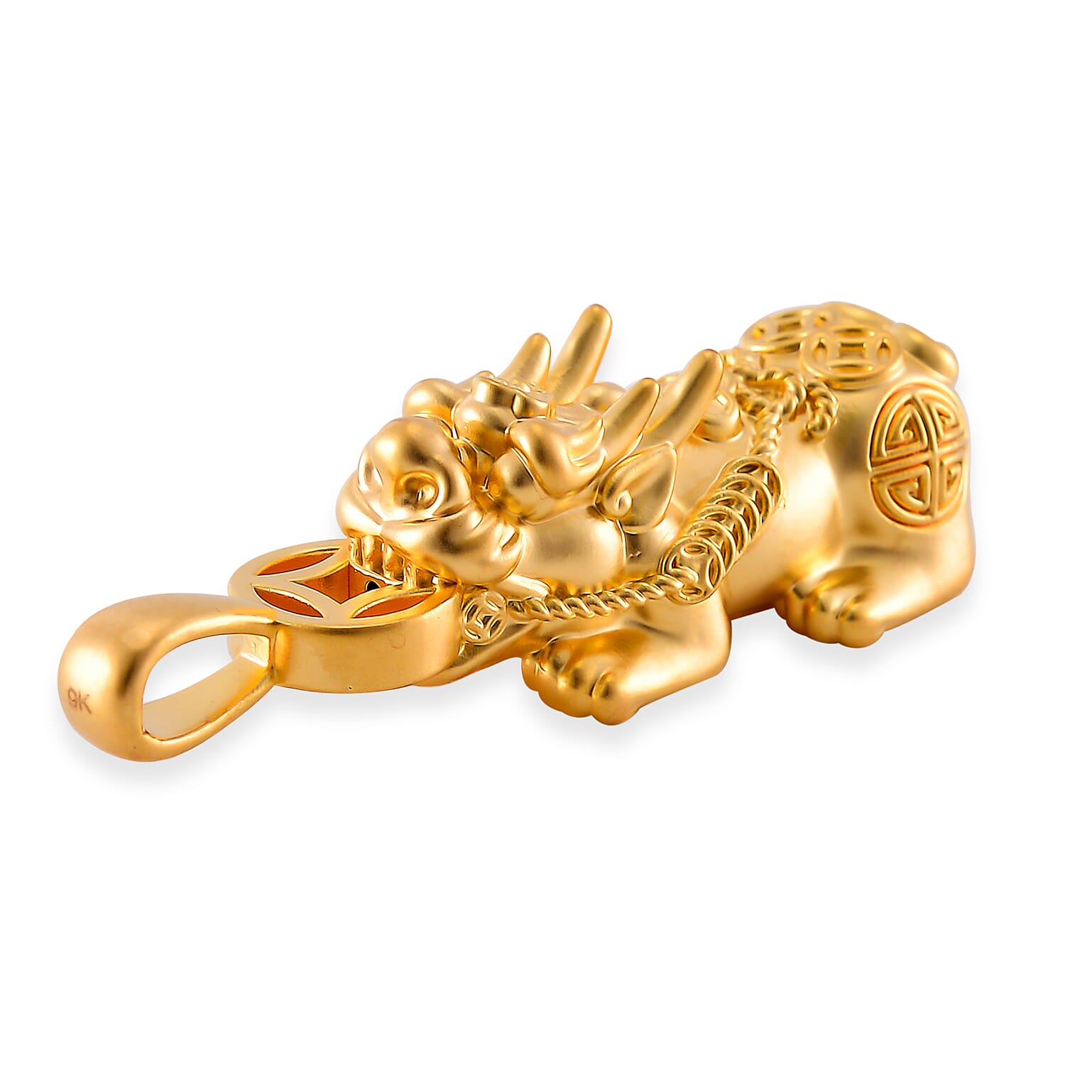 One Time Deal - TJC Large 9K Yellow Gold Pixiu Pendant