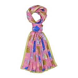 La Marey Mulberry Silk Printed Scarf