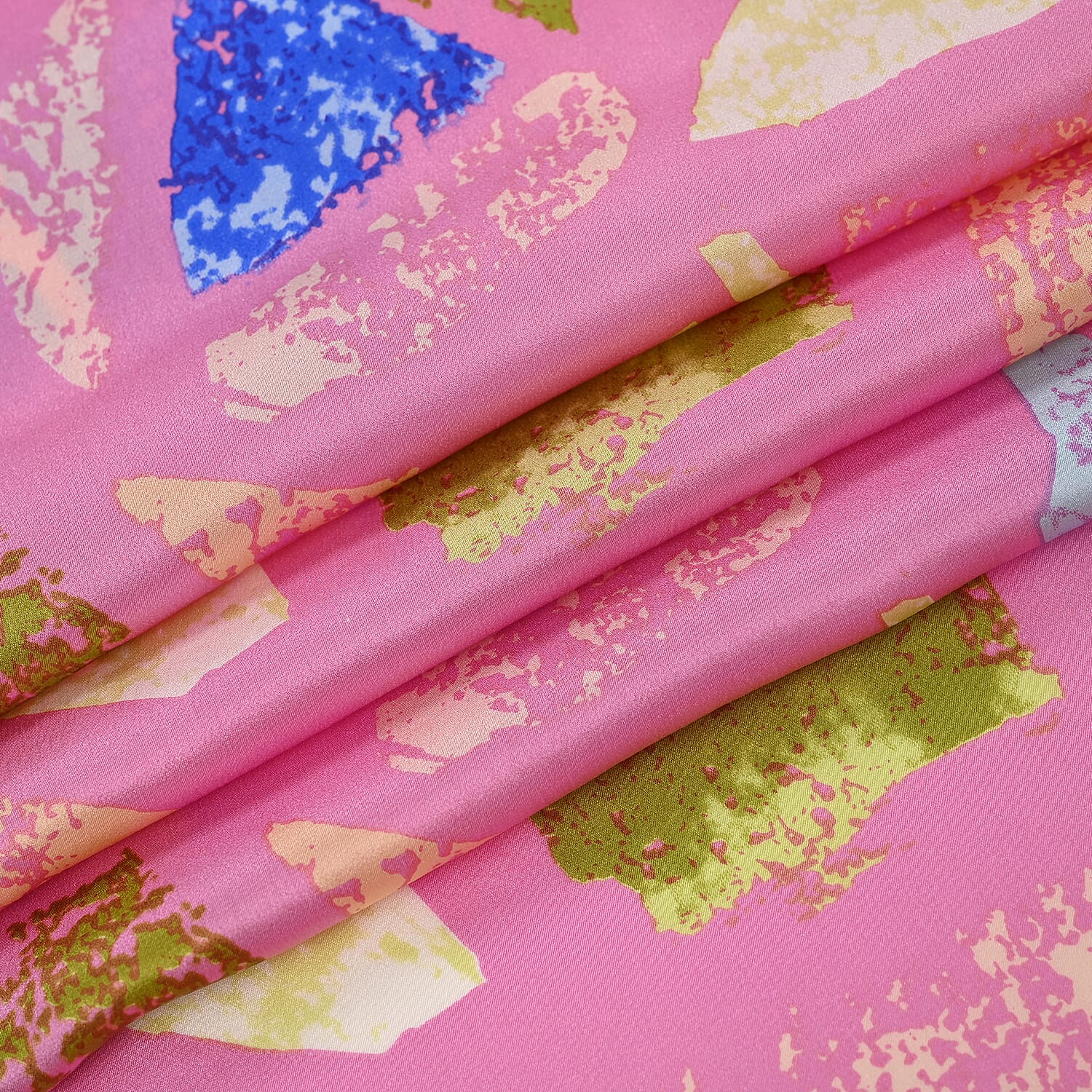 La Marey Mulberry Silk Printed Scarf - Pink