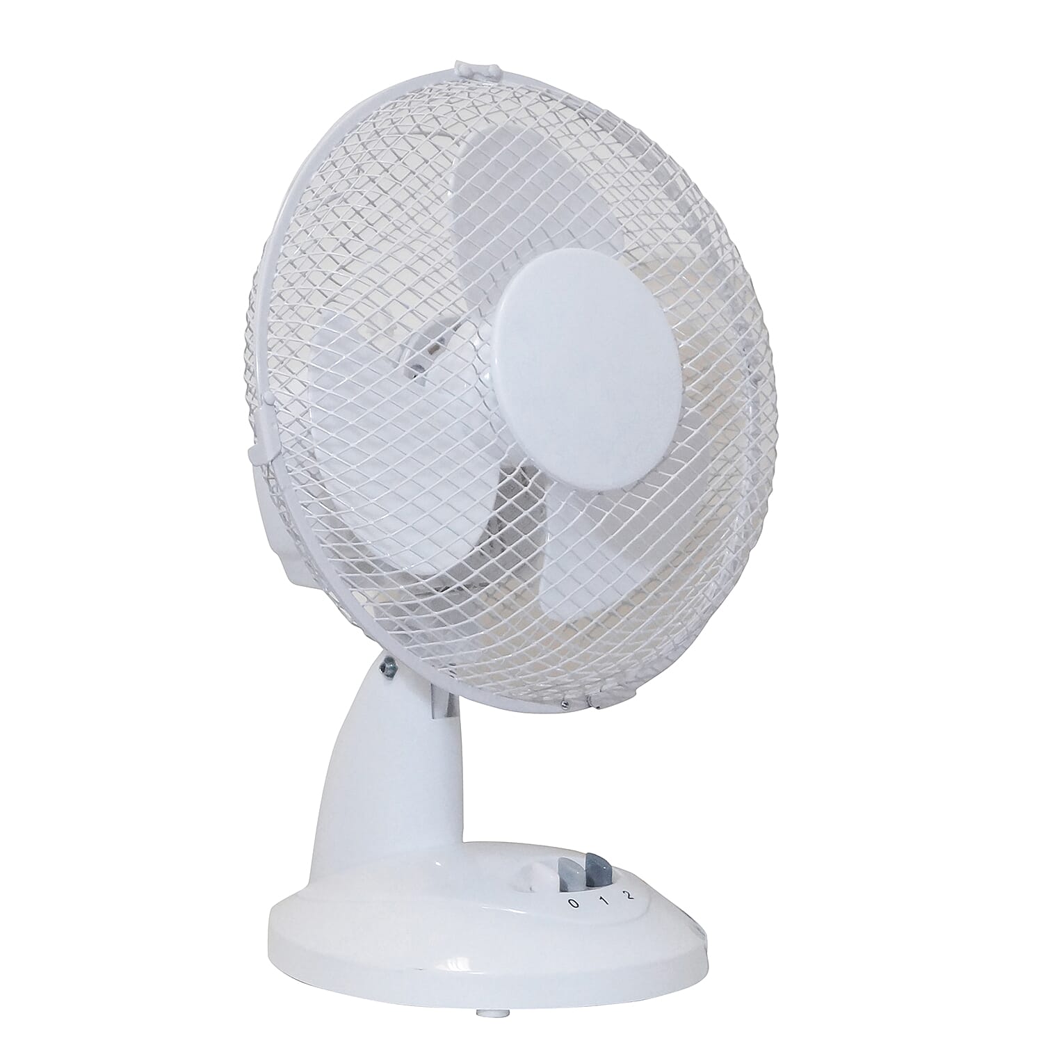 The Prem-I-Air 9Inch (23 cm) Oscillating Desktop Fan with 2 Speed Settings - White