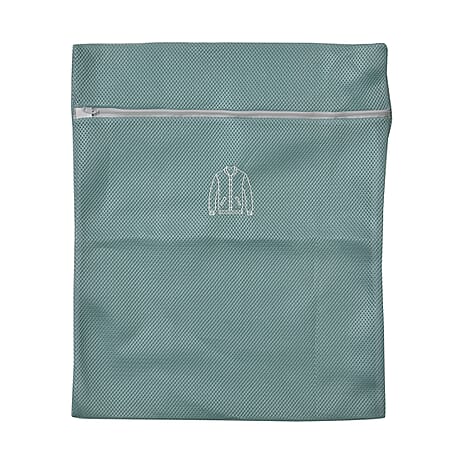 Set of 6 Embroidered Machine Laundry Bags- 1 extra large size(50x60cm), 1 large size(40x50cm), 1 medium size(30x40cm), 1 bra bag(16x18cm), 1 large round bag(20x30cm) - Green