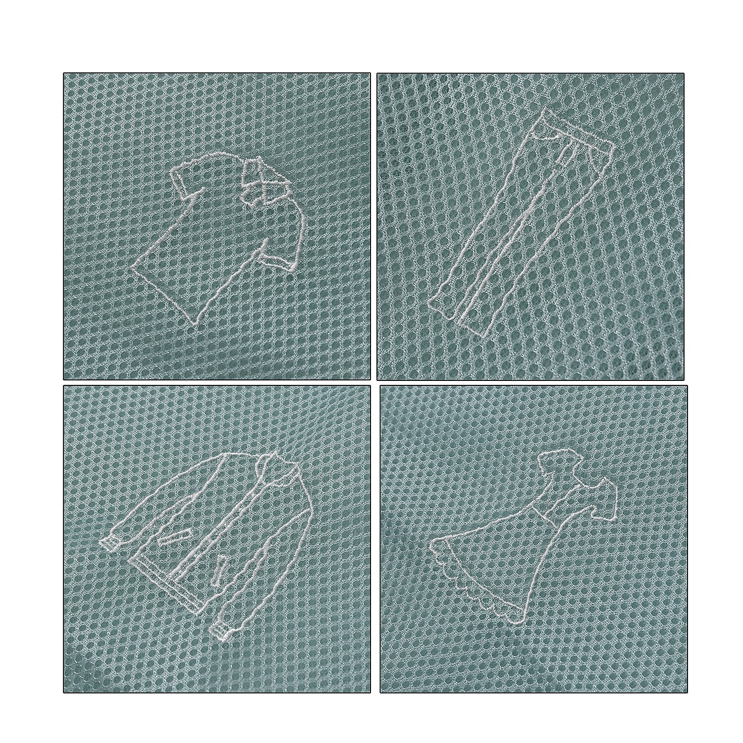Set of 6 Embroidered Machine Laundry Bags- 1 extra large size(50x60cm), 1 large size(40x50cm), 1 medium size(30x40cm), 1 bra bag(16x18cm), 1 large round bag(20x30cm) - Green Set of 6 Embroidered Machine Laundry Bags- 1 extra large size(50x60cm), 1 large size(40x50cm), 1 medium size(30x40cm), 1 bra bag(16x18cm), 1 large round bag(20x30cm) - Green