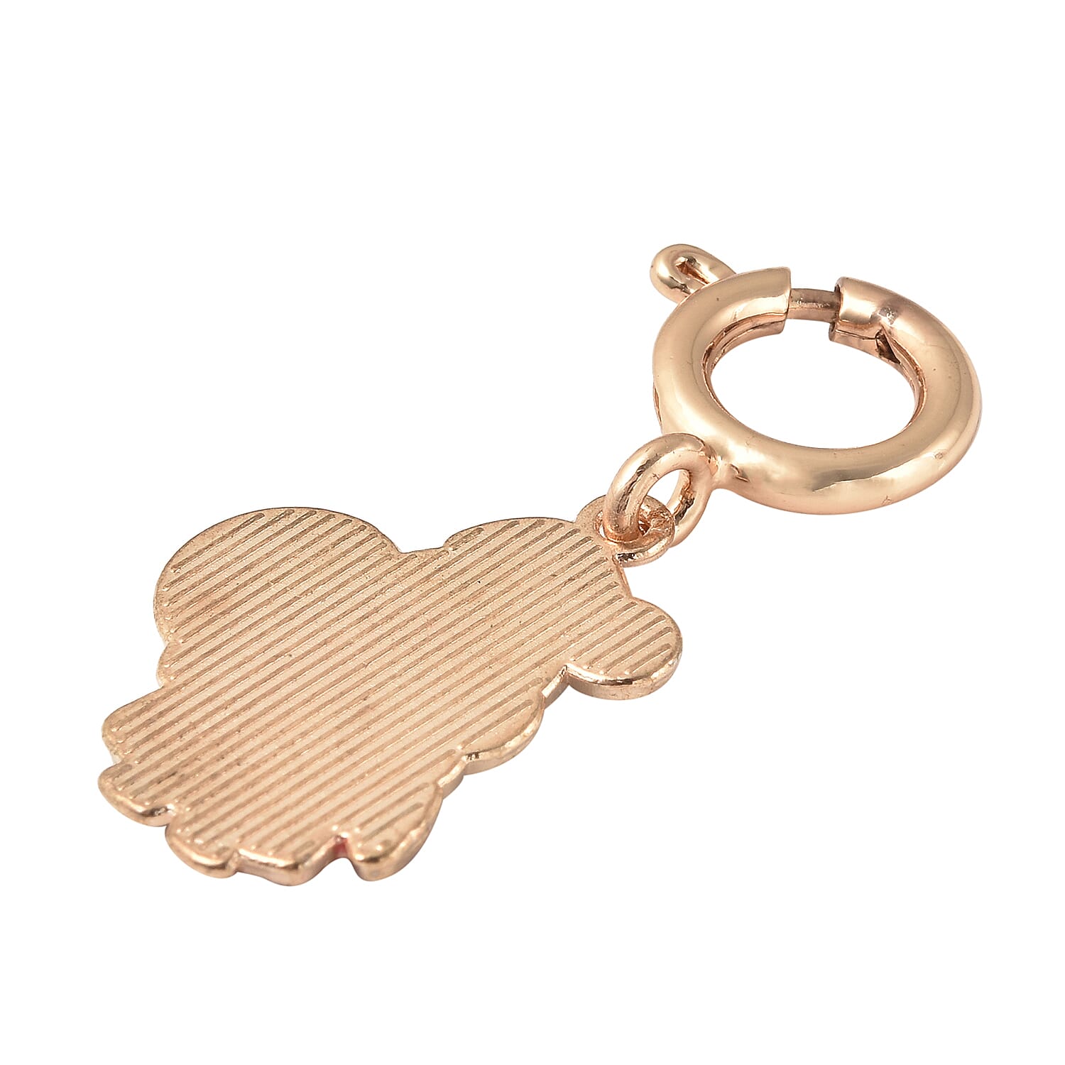 Christmas Santa Claus Enamelled Charm in Yellow Gold Tone