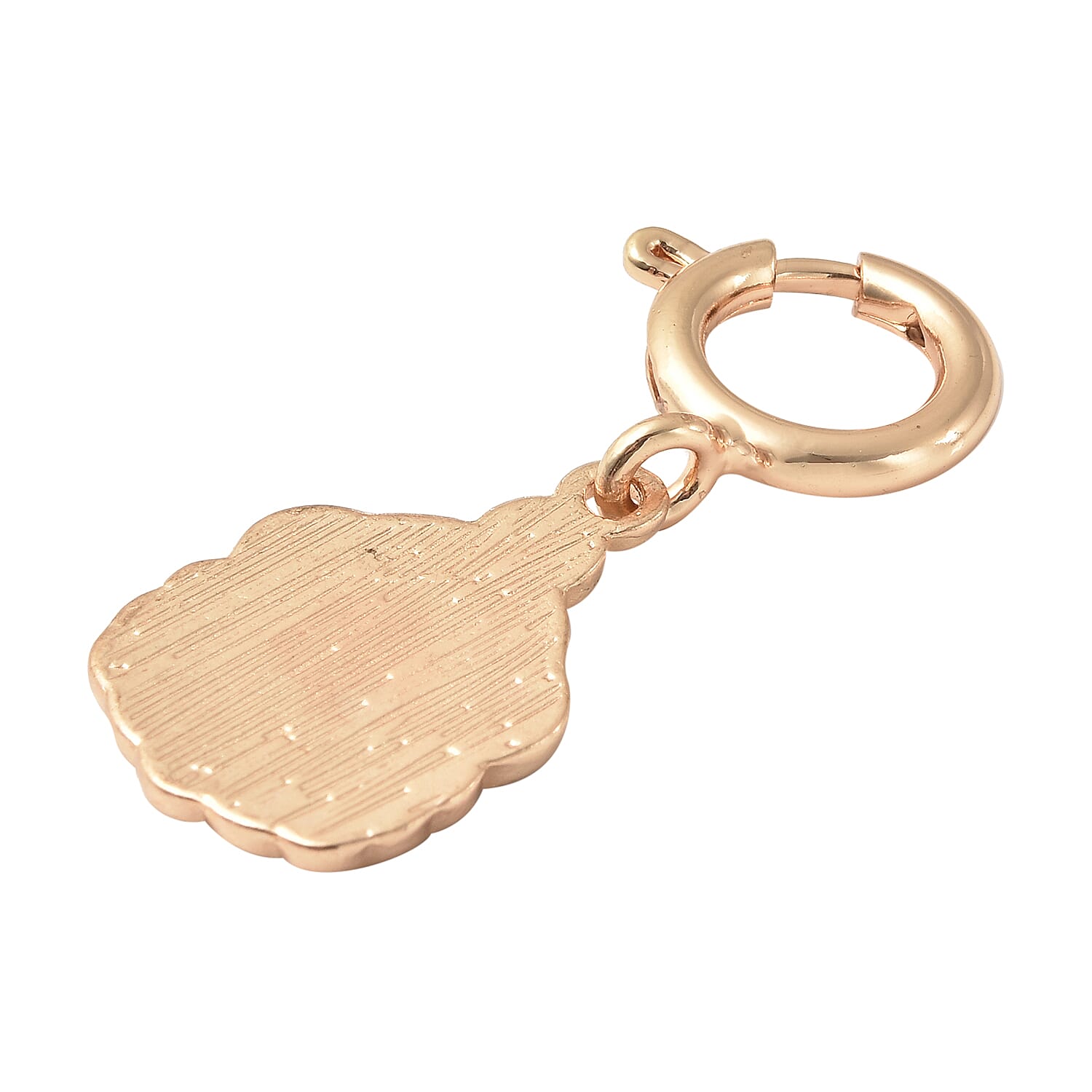 Christmas Santa Claus Enamelled Charm in Yellow Gold Tone