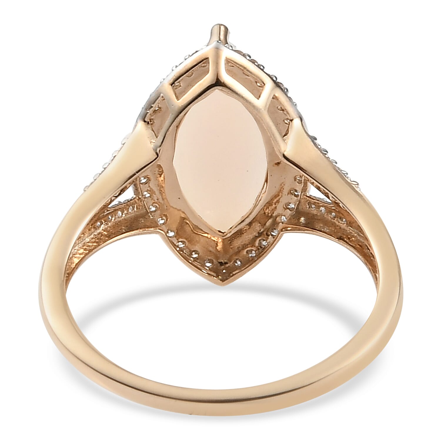 9K Yellow Gold AAA Natural Ethiopian Welo Opal and Diamond Ring 2.30 Ct.