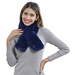 Faux Fur Scarf - Black & White