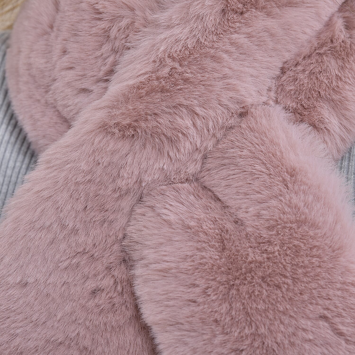 Faux Fur Scarf (Size 175x65 Cm) - Pink