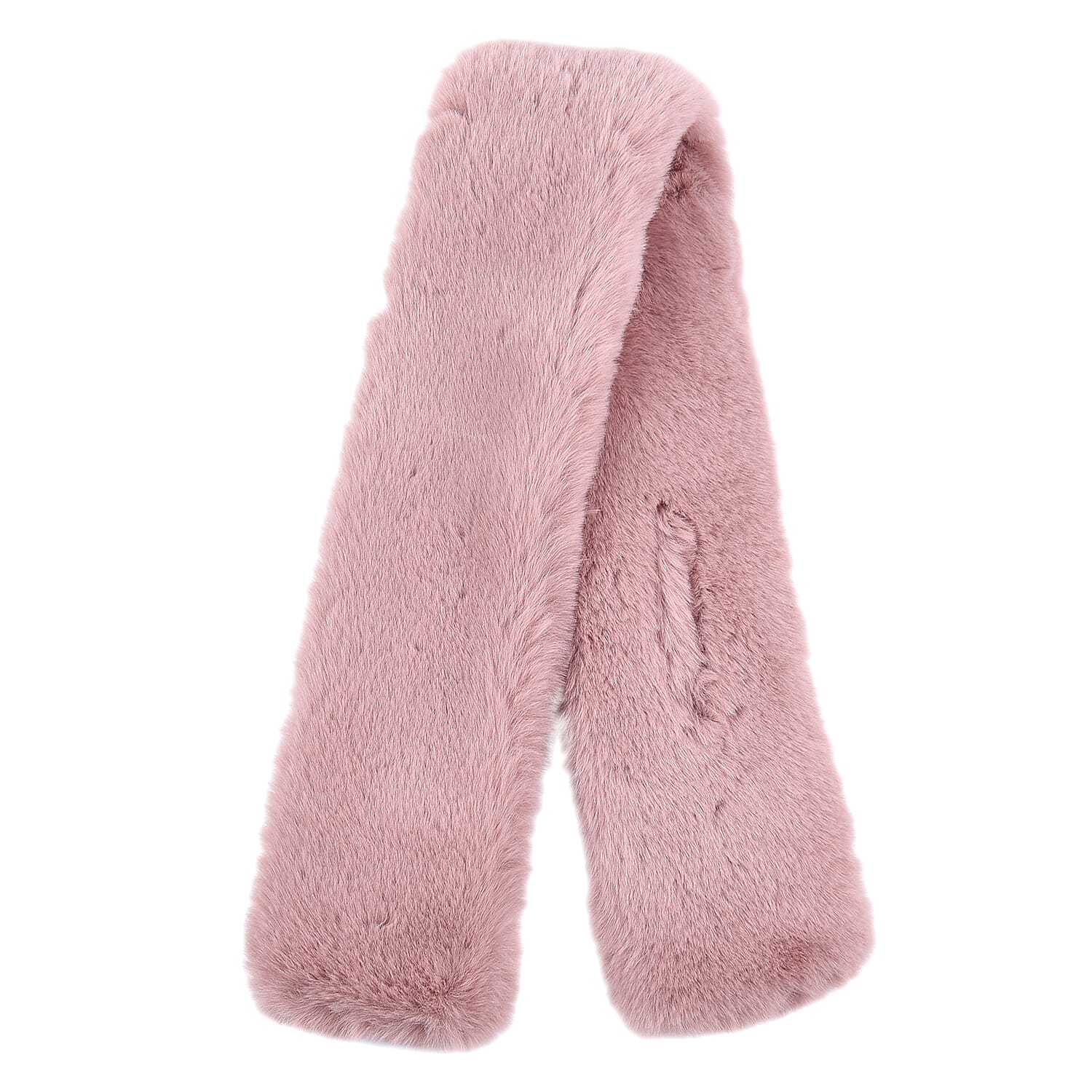 Faux Fur Scarf (Size 175x65 Cm) - Pink
