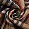 La Marey Woolen Checkered Pattern Scarf - Brown